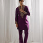 The Royal Purple Embroidered Kurta Set  3