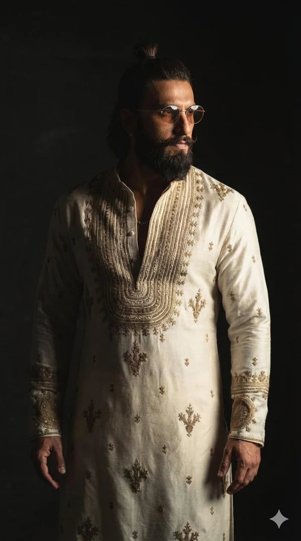Gold Zardosi Embroidery & Matching Trousers