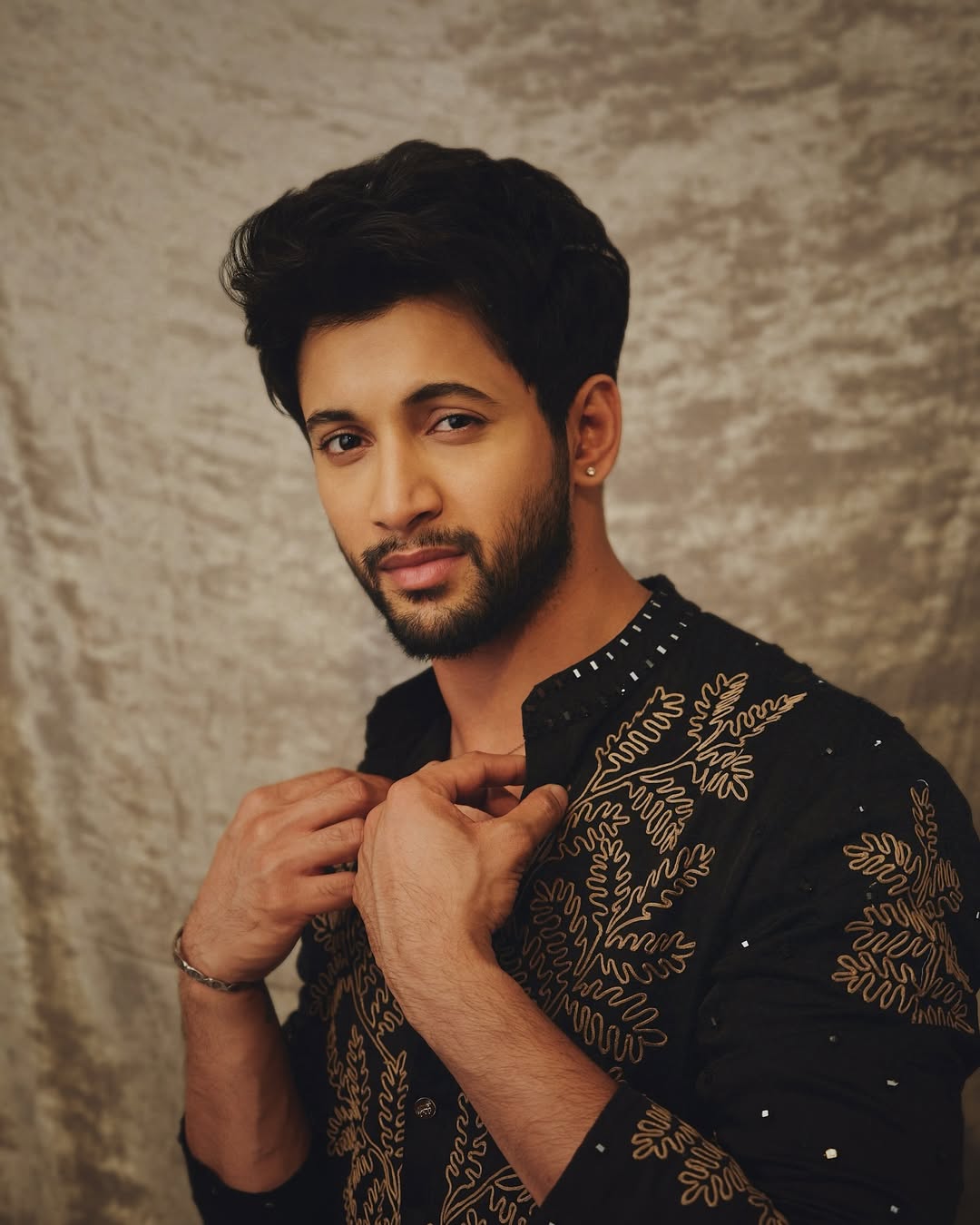 Designer Black Kurta Set with Gold Thread and Sequins Embroidery - Wedding & Festive Party Wear for Men