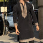 Royal Black Embroidered Kurta