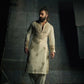 Ivory and Gold Embroidered Regal Kurta Set