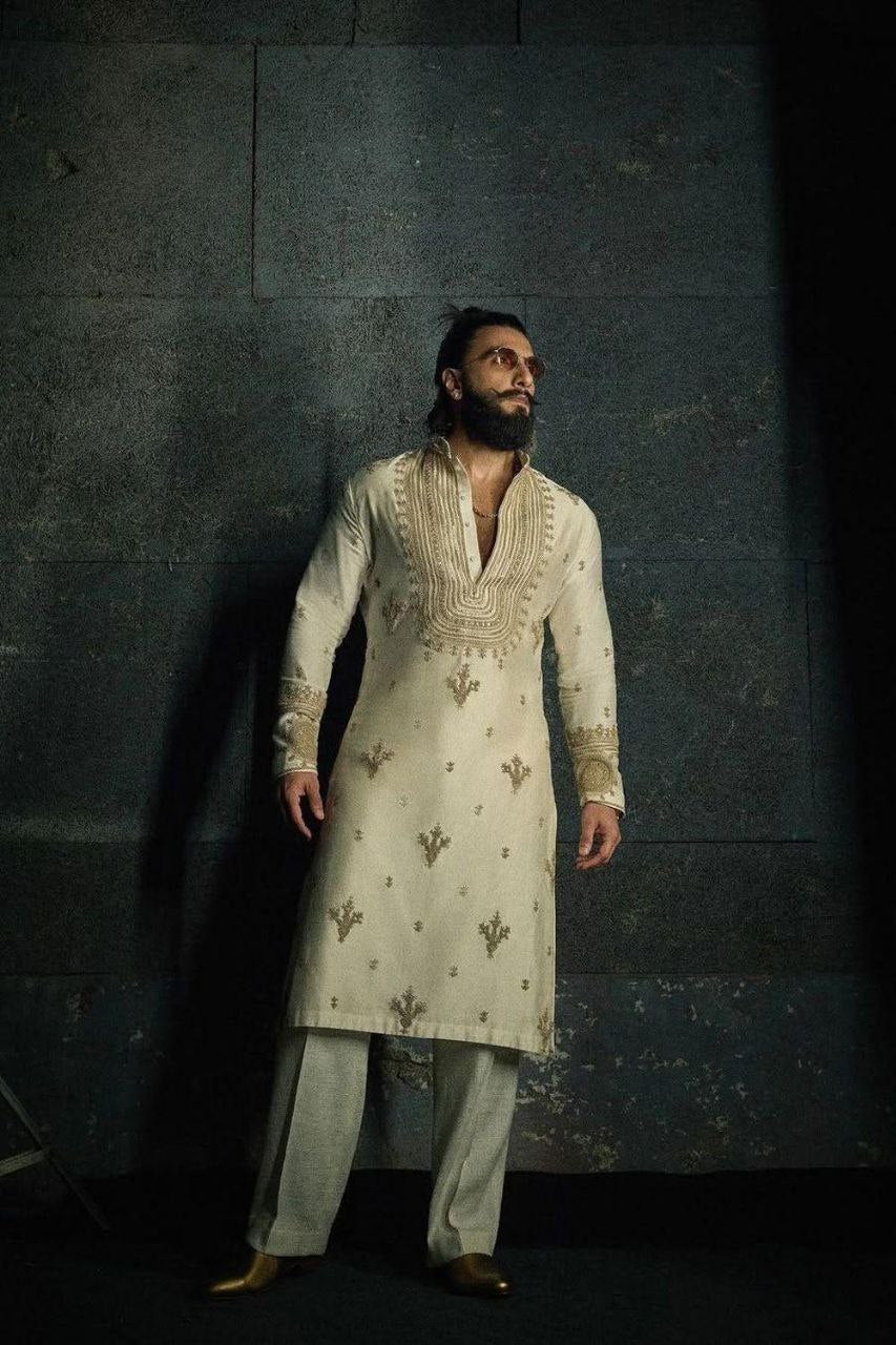 Gold Zardosi Embroidery & Matching Trousers